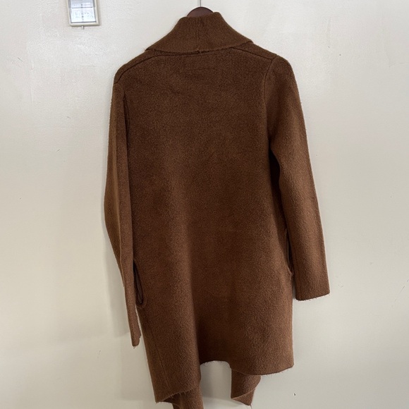 Wool Brown Open Cardigan Sweater - Picture 3 of 3